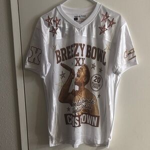 Chris Brown White and Brown Graphic Men's Shirt